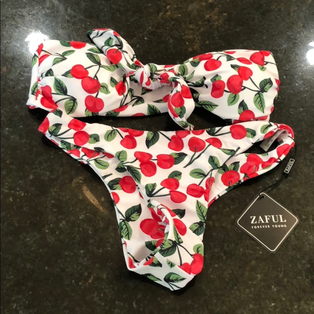 Zaful bandeau bikini top and bottom